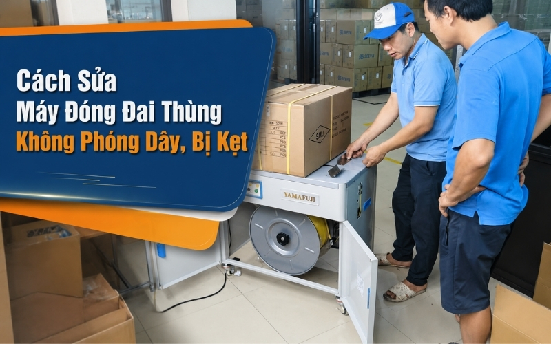 Cách Sửa Máy Đóng Đai Thùng Không Phóng Dây, Bị Kẹt  